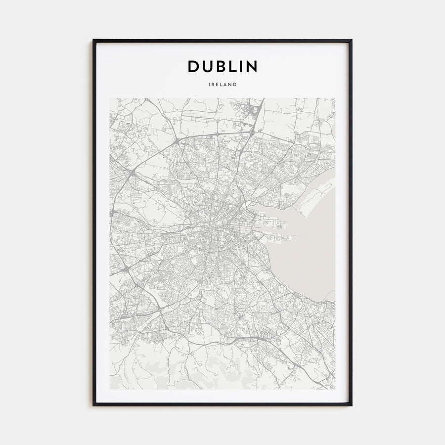 Dublin Map Portrait Poster