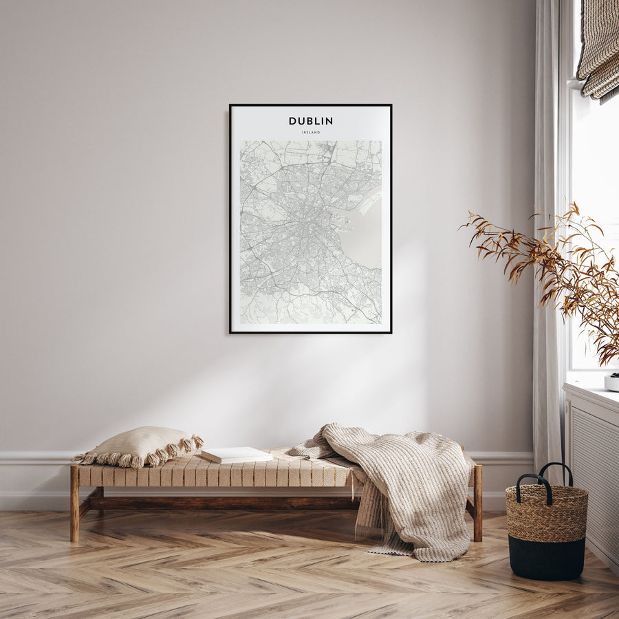 Dublin Map Portrait Poster