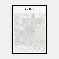 Dublin Map Portrait Poster