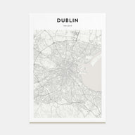 Dublin Map Portrait Poster