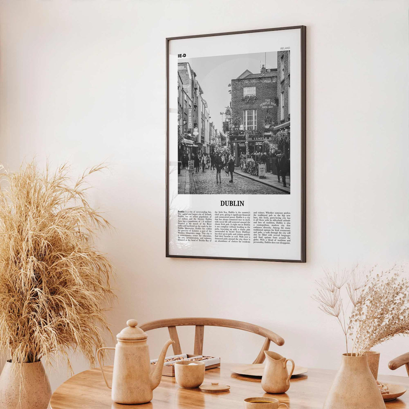 Dublin Print Black and White No 1, Dublin Wall Art, Dublin Poster, Dublin Photo, Dublin Wall Decor, City Art Print, Ireland, Leinster