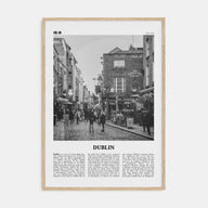 Dublin Travel B&W No 1 Poster