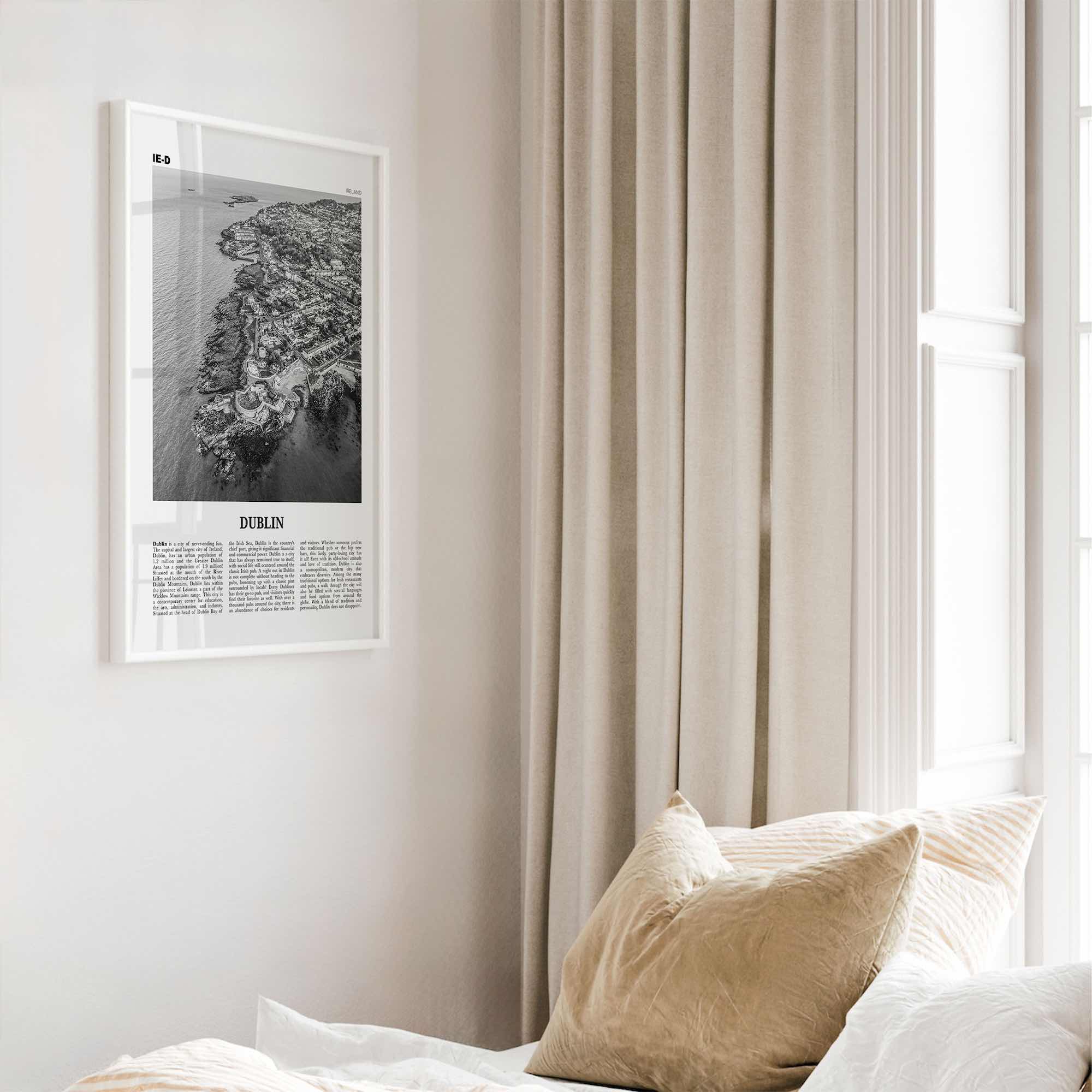 Dublin Print Black and White No 3, Dublin Wall Art, Dublin Poster, Dublin Photo, Dublin Wall Decor, City Art Print, Ireland, Leinster