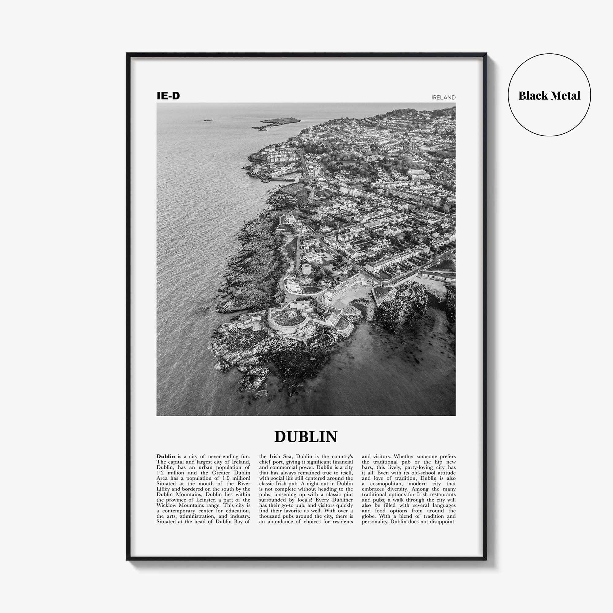 Dublin Print Black and White No 3, Dublin Wall Art, Dublin Poster, Dublin Photo, Dublin Wall Decor, City Art Print, Ireland, Leinster