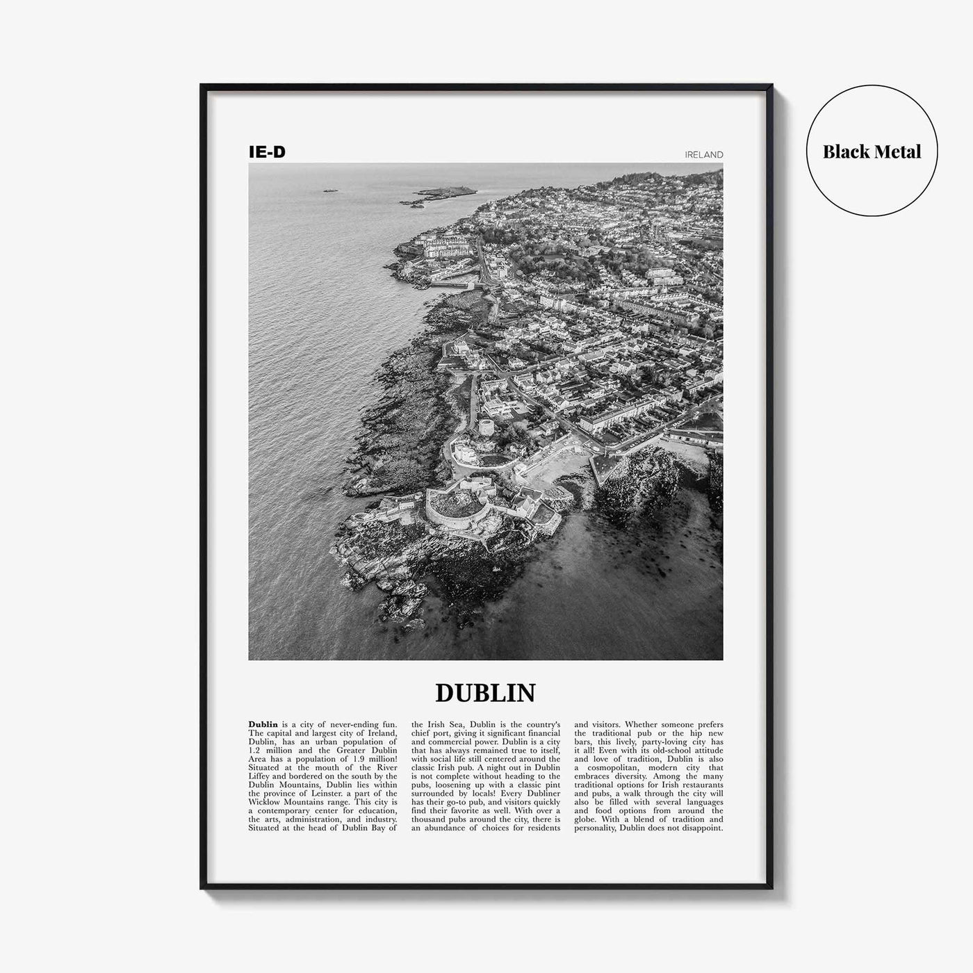 Dublin Print Black and White No 3, Dublin Wall Art, Dublin Poster, Dublin Photo, Dublin Wall Decor, City Art Print, Ireland, Leinster