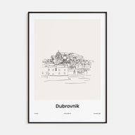 Dubrovnik Drawn Poster