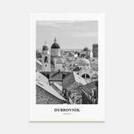 Dubrovnik Portrait B&W Poster