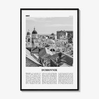 Dubrovnik Print Black and White, Dubrovnik Wall Art, Dubrovnik Poster, Dubrovnik Photo, Hrvatska, Croatia, Dubrovnik-Neretva, Europe