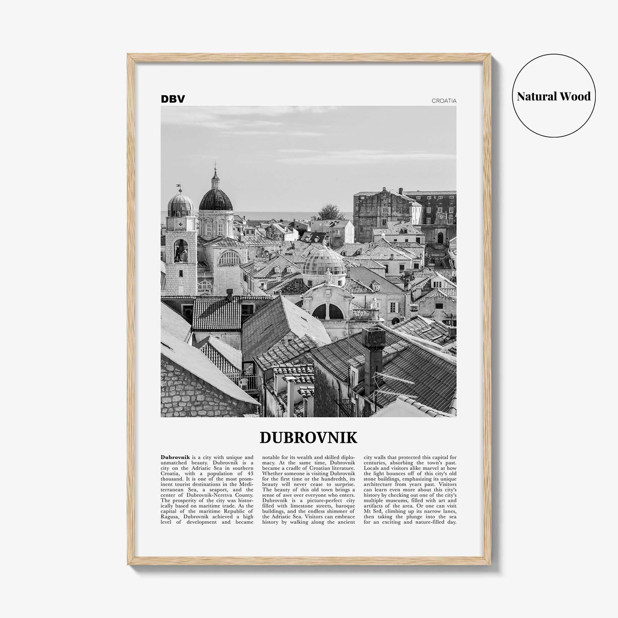 Dubrovnik Print Black and White, Dubrovnik Wall Art, Dubrovnik Poster, Dubrovnik Photo, Hrvatska, Croatia, Dubrovnik-Neretva, Europe