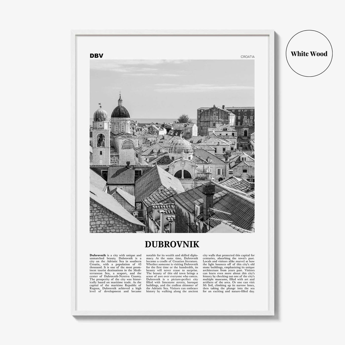 Dubrovnik Print Black and White, Dubrovnik Wall Art, Dubrovnik Poster, Dubrovnik Photo, Hrvatska, Croatia, Dubrovnik-Neretva, Europe