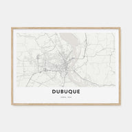 Dubuque Map Landscape Poster