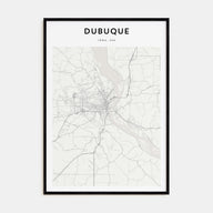Dubuque Map Portrait Poster
