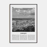 Dubuque Travel B&W Poster