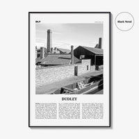 Dudley Print Black and White, Dudley Wall Art, Dudley Poster, Dudley Photo, Dudley Wall Décor, Dudley Map, England