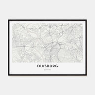 Duisburg Map Landscape Poster