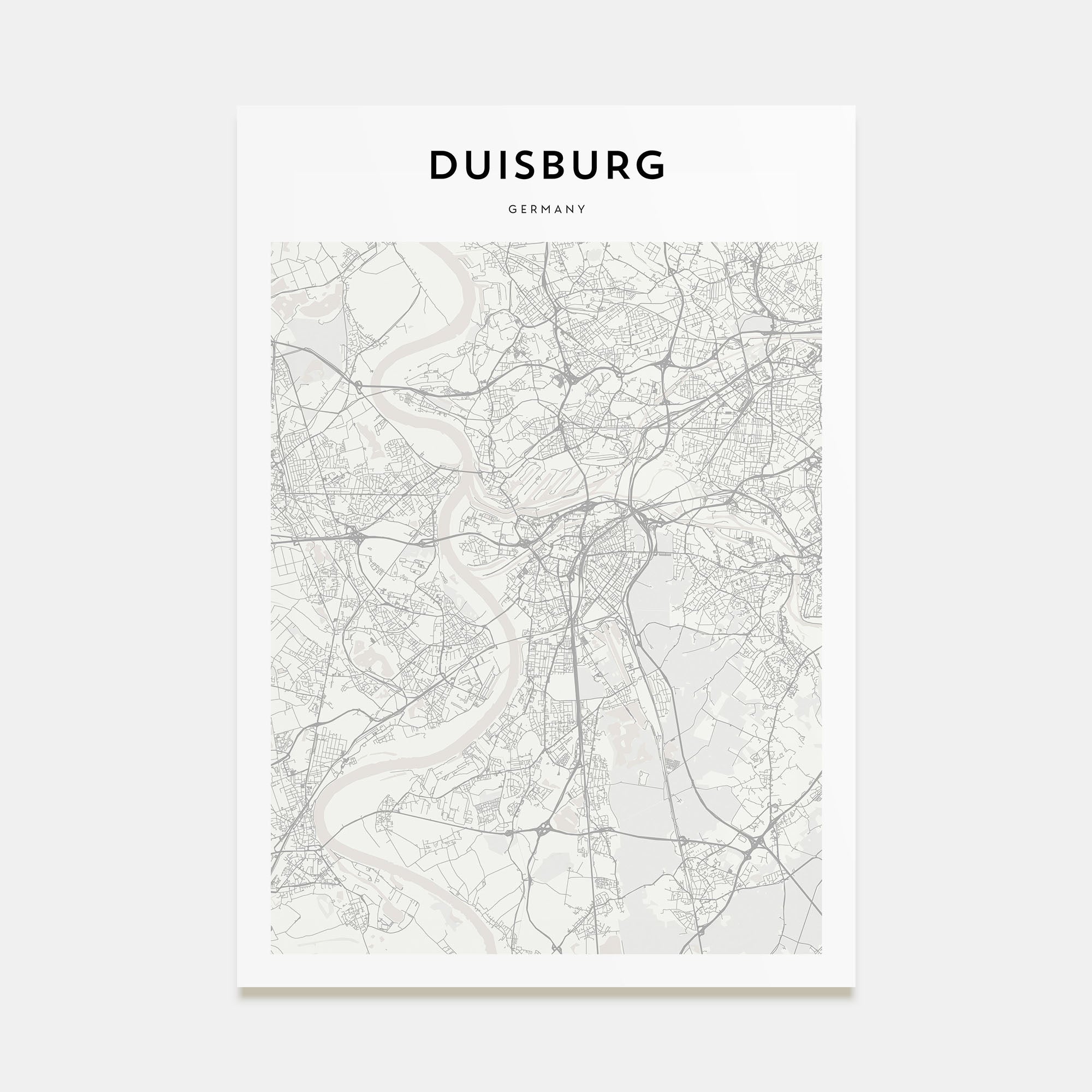 Duisburg Map Portrait Poster