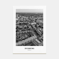 Duisburg Portrait B&W Poster