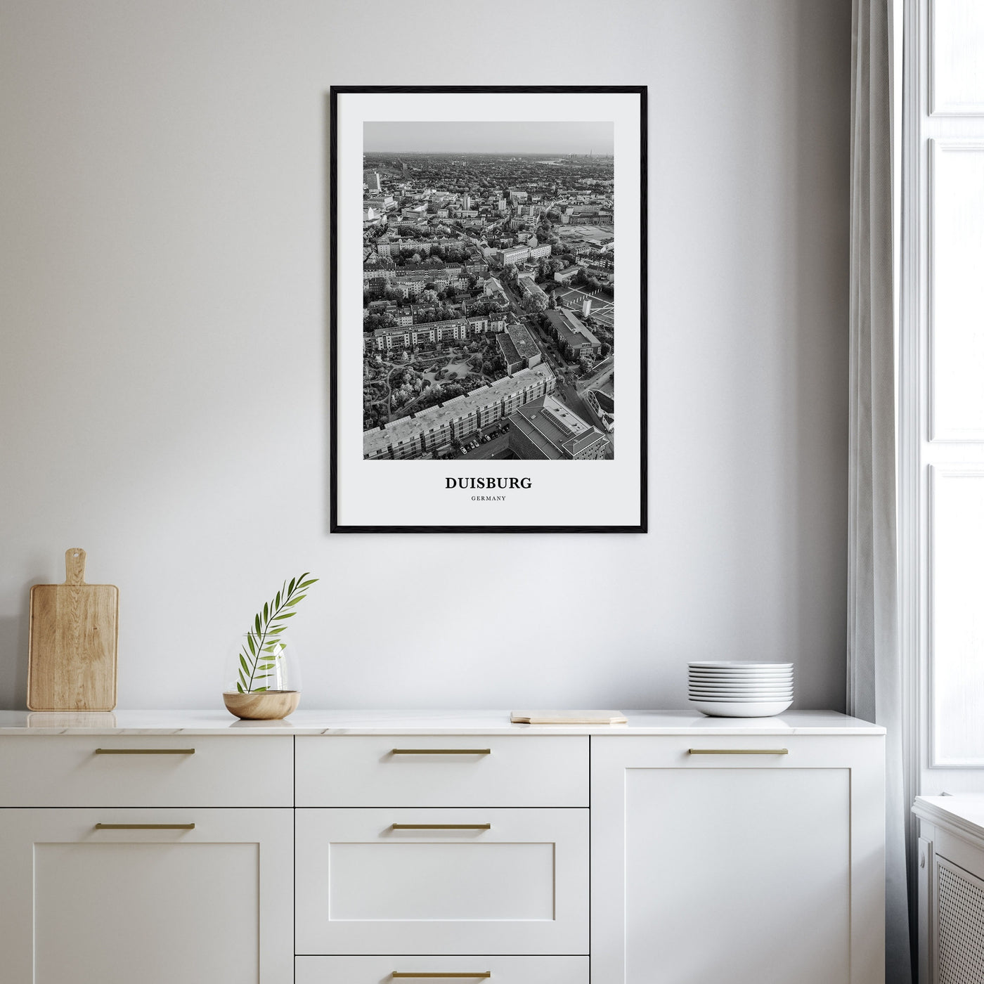 Duisburg Portrait B&W Poster