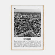Duisburg Travel B&W Poster