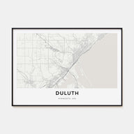 Duluth Map Landscape Poster