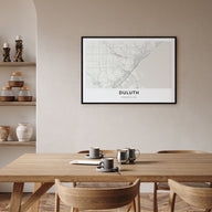 Duluth Map Landscape Poster