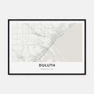 Duluth Map Landscape Poster