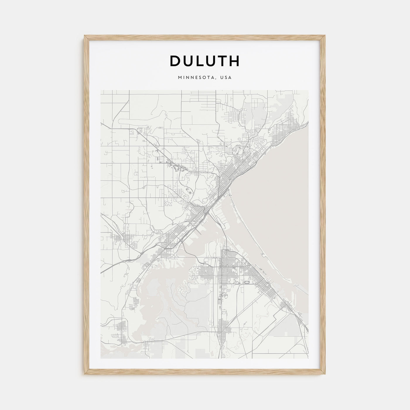 Duluth Map Portrait Poster