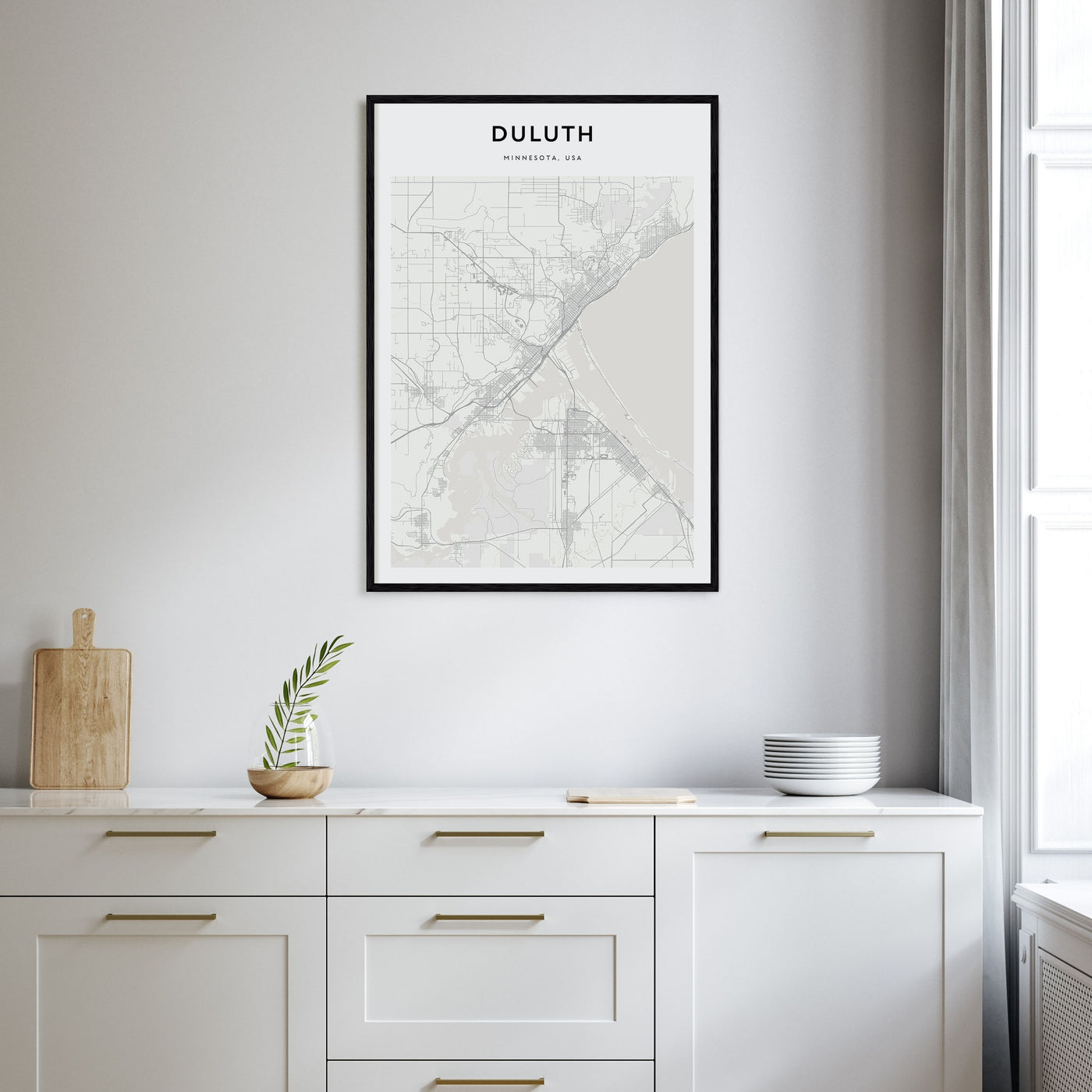 Duluth Map Portrait Poster