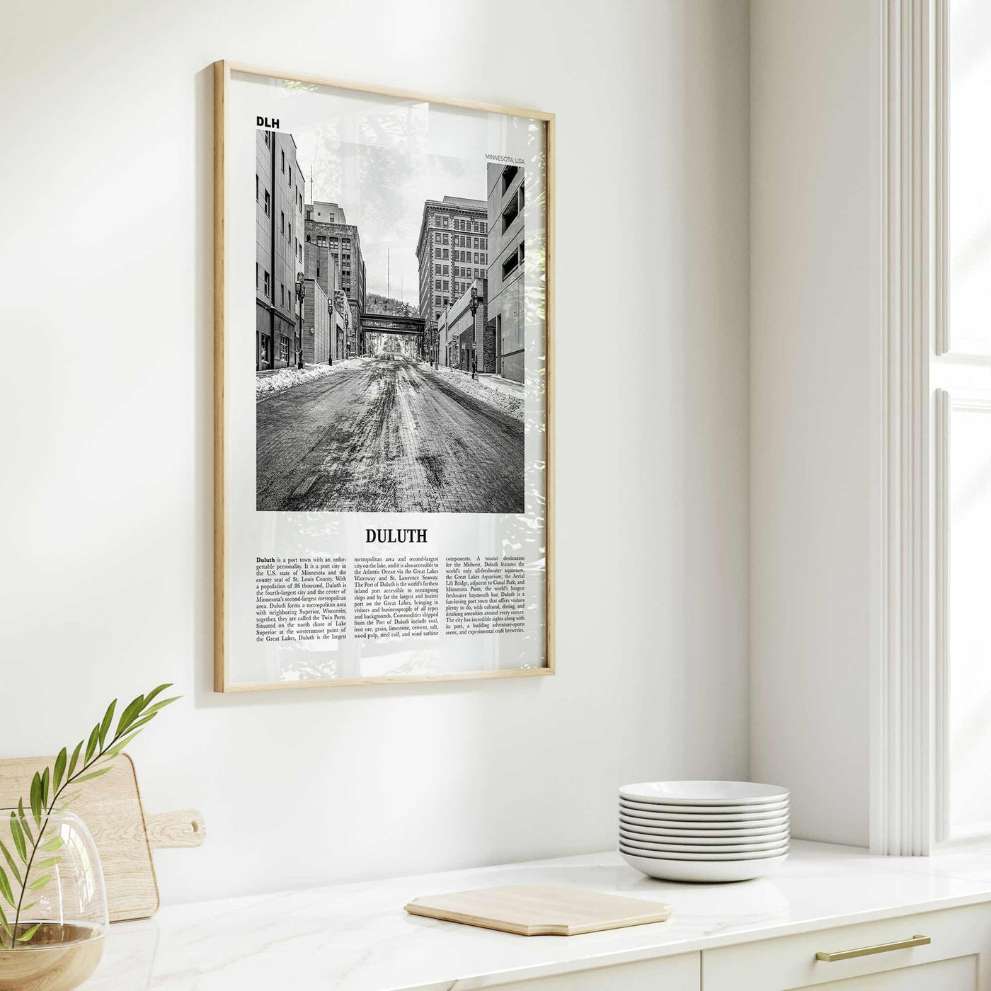 Duluth Print Black and White, Duluth Wall Art, Duluth Poster, Duluth Photo, Duluth Wall Decor, Minnesota, USA, United States, North America