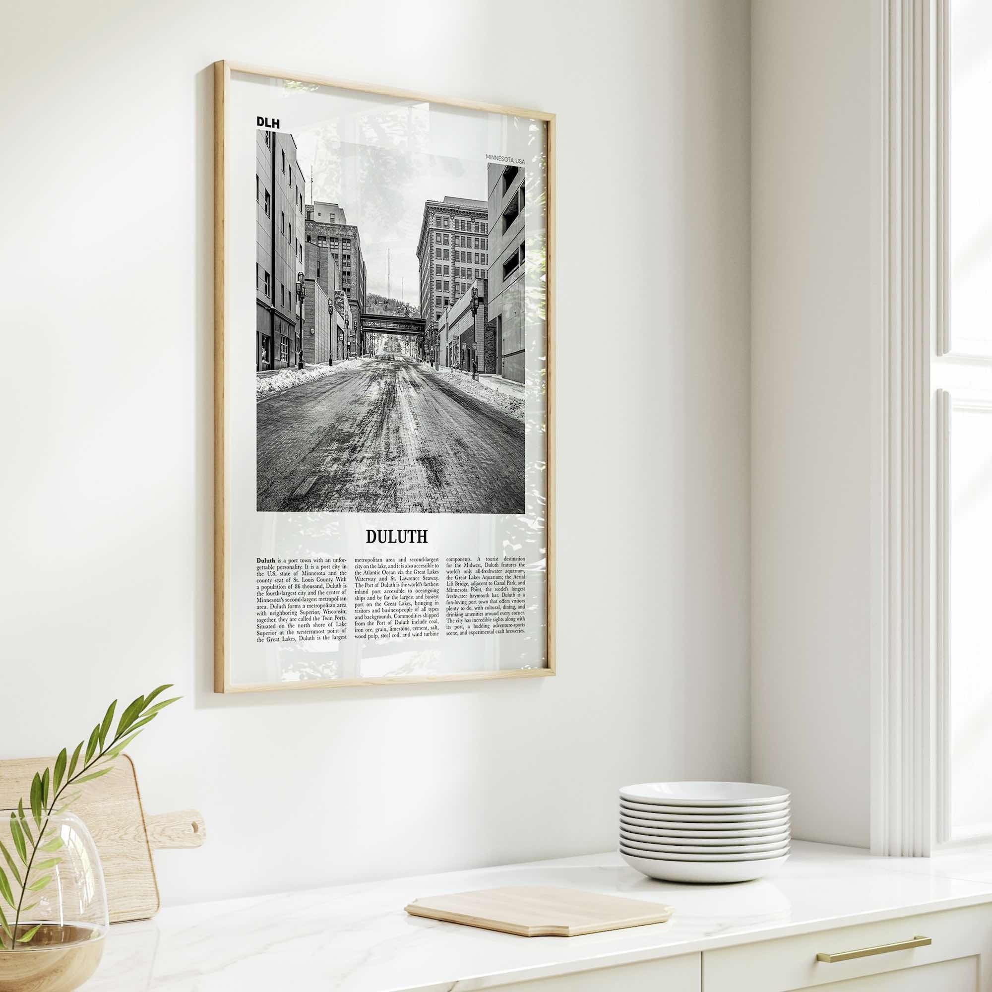 Duluth Print Black and White, Duluth Wall Art, Duluth Poster, Duluth Photo, Duluth Wall Decor, Minnesota, USA, United States, North America