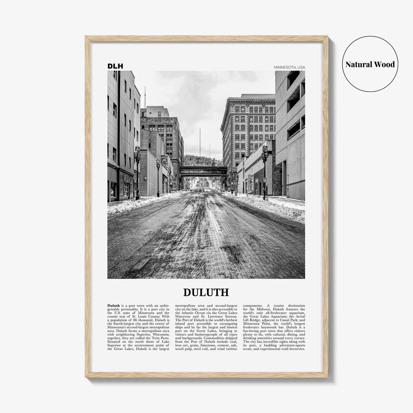 Duluth Print Black and White, Duluth Wall Art, Duluth Poster, Duluth Photo, Duluth Wall Decor, Minnesota, USA, United States, North America