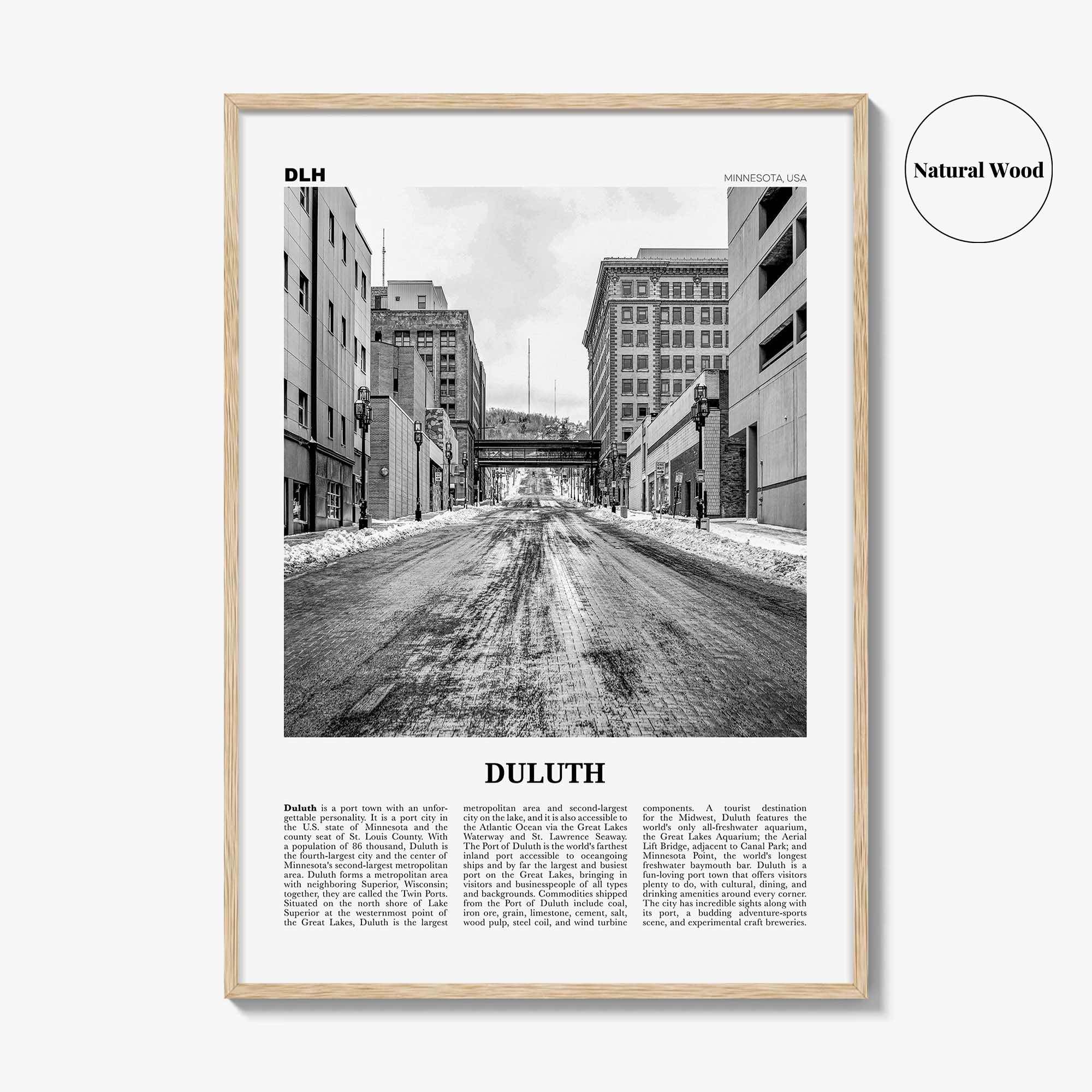 Duluth Print Black and White, Duluth Wall Art, Duluth Poster, Duluth Photo, Duluth Wall Decor, Minnesota, USA, United States, North America