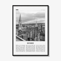 Dundee Print Black and White, Dundee Wall Art, Dundee Poster, Dundee Photo, Dundee Wall Décor, Dundee Map, Scotland, UK