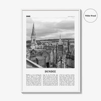 Dundee Print Black and White, Dundee Wall Art, Dundee Poster, Dundee Photo, Dundee Wall Décor, Dundee Map, Scotland, UK