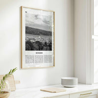 Dunedin Print Black and White, Dunedin Wall Art, Dunedin Poster, Dunedin Photo, Dunedin Wall Décor, Dunedin Map, New Zealand