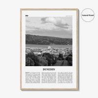 Dunedin Print Black and White, Dunedin Wall Art, Dunedin Poster, Dunedin Photo, Dunedin Wall Décor, Dunedin Map, New Zealand