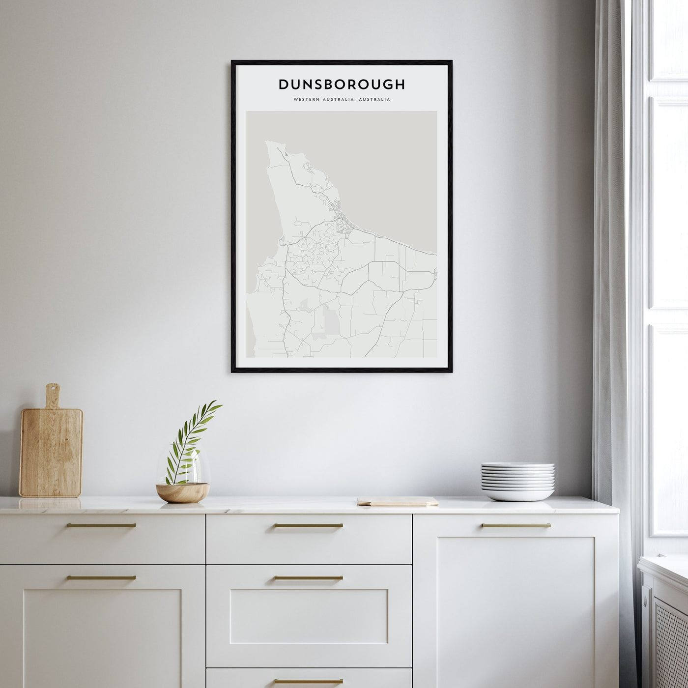 Dunsborough Map Portrait Poster