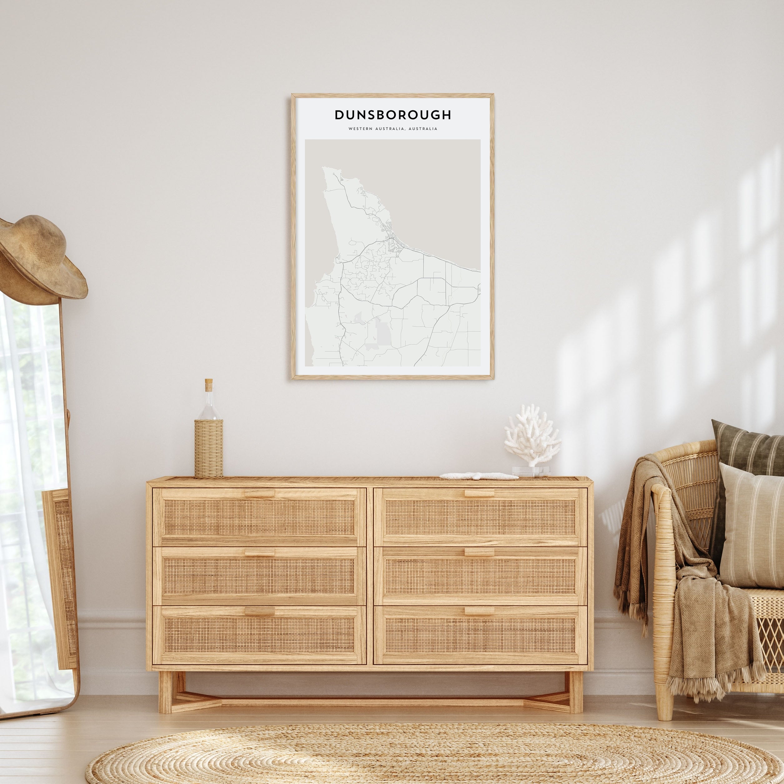 Dunsborough Map Portrait Poster