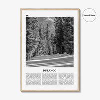 Durango Print Black and White Colorado, Durango Wall Art, Durango Poster, Durango Photo, Durango Décor, USA, United States, North America