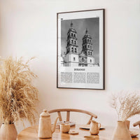 Durango Print Black and White Mexico, Durango Wall Art, Durango Poster, Durango Photo, Durango Wall Décor, Durango Map