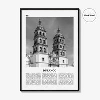 Durango Print Black and White Mexico, Durango Wall Art, Durango Poster, Durango Photo, Durango Wall Décor, Durango Map
