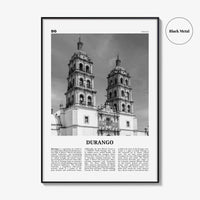Durango Print Black and White Mexico, Durango Wall Art, Durango Poster, Durango Photo, Durango Wall Décor, Durango Map