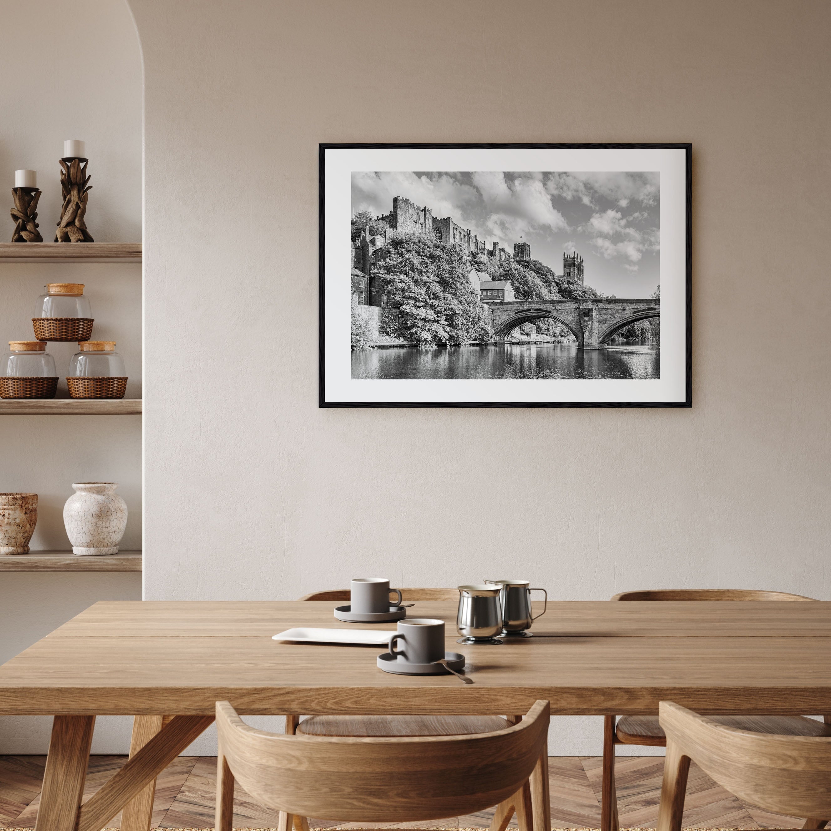 Durham, England Landscape B&W Poster