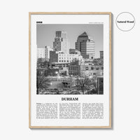 Durham Print Black and White North Carolina, Durham Wall Art, Durham Poster, Durham Photo, Durham Decor, USA, United States, North America