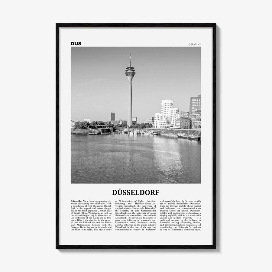 Dusseldorf Print Black and White No 1, Düsseldorf Wall Art, Düsseldorf Poster, Düsseldorf Photo, Düsseldor Decor, Germany, Deutschland