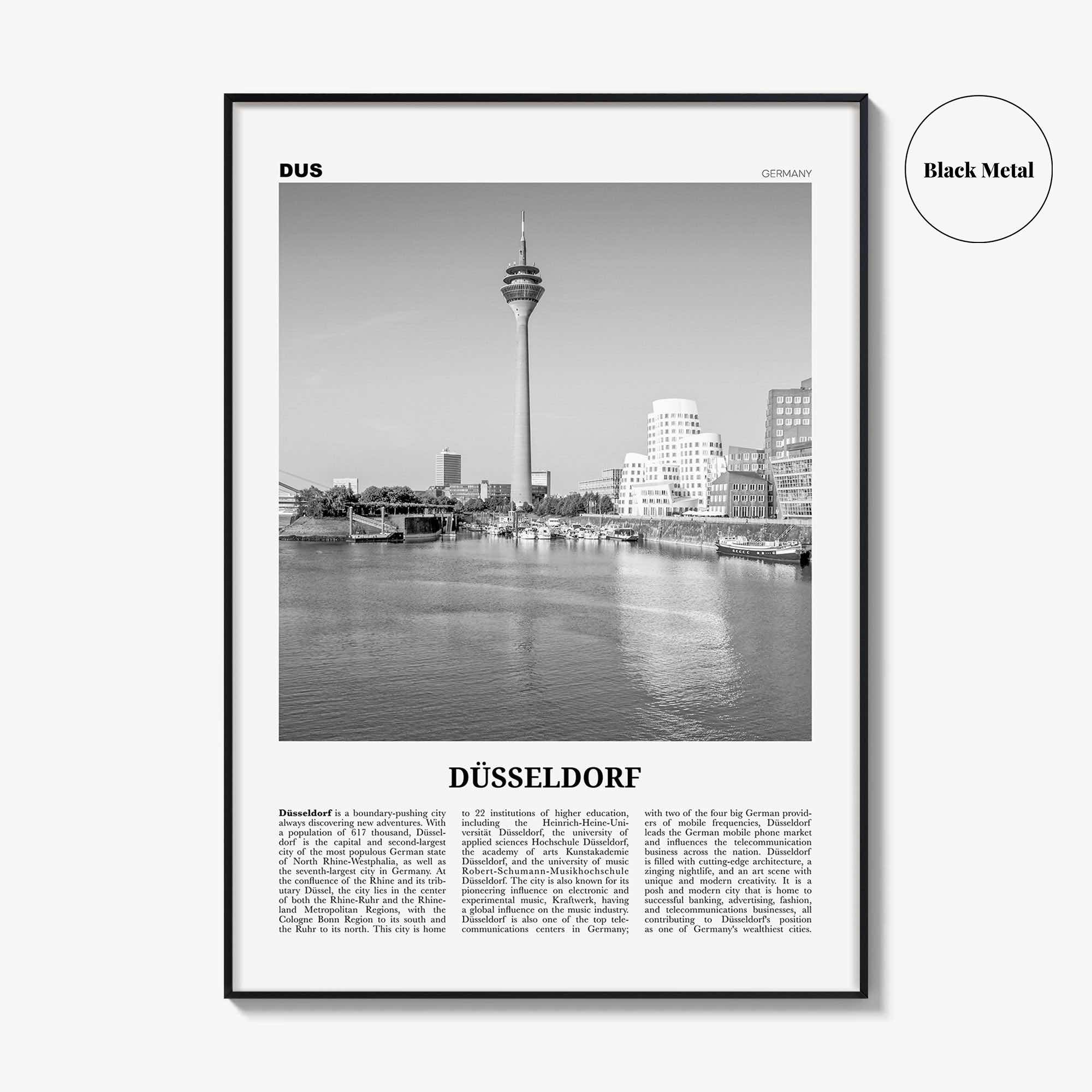 Dusseldorf Print Black and White No 1, Düsseldorf Wall Art, Düsseldorf Poster, Düsseldorf Photo, Düsseldor Decor, Germany, Deutschland