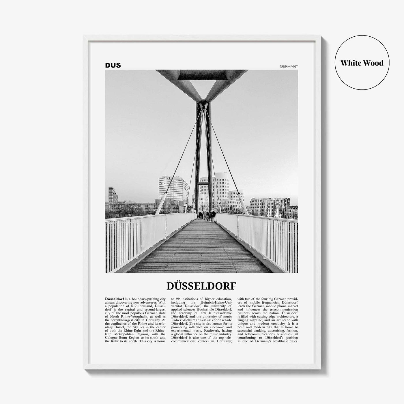 Dusseldorf Print Black and White No 2, Düsseldorf Wall Art, Düsseldorf Poster, Düsseldorf Photo, Düsseldor Decor, Germany, Deutschland