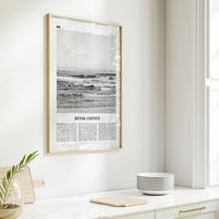 Duval County Print Black and White, Duval County Wall Art, Duval County Poster, Duval County Photo, Duval County Wall Décor, Duval Map