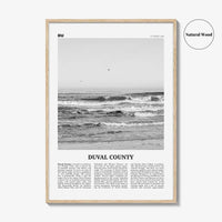 Duval County Print Black and White, Duval County Wall Art, Duval County Poster, Duval County Photo, Duval County Wall Décor, Duval Map