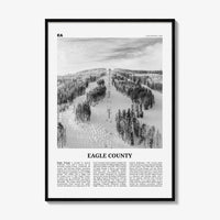 Eagle County Print Black and White, Eagle County Wall Art, Eagle County Poster, Eagle County Photo, Eagle County Wall Décor, Eagle Map